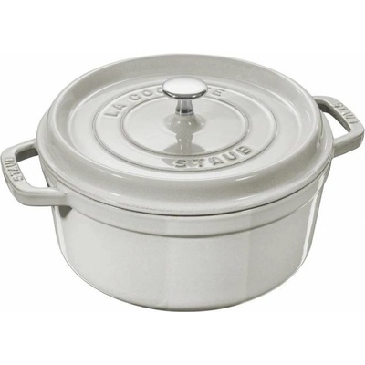 Staub Litinový hrnec s poklicí Cocotte, bílý lanýž, 26 cm / 5,2 l 11026107