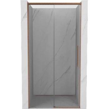 Mexen Rox плъзгащи се душ врати 135 см, прозрачни, четкована мед - 8C2-135-000-65-00 (8C2-135-000-65-00)