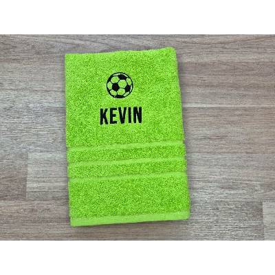 Povlečení Plus ručník se jménem pistáciový 50 x 100 cm fotbalový míč Kevin