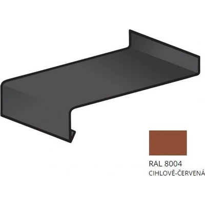 BLIX parapet pozink 0,5 x 750 RAL 8004 cihlově červená