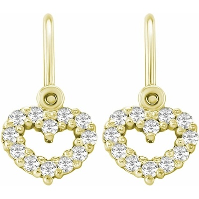 Eppi Zlaté detské náušnice srdiečka Adeliza EP35946