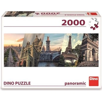 Dino Paríž koláž panoráma 2000 dílků