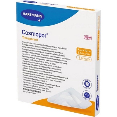 HARTMANN Cosmopor transparent sterilný 9 x 10 cm 5 ks