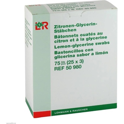 Vatová tyčinka s glycerinem Lemon-Swab 15 cm 75 ks