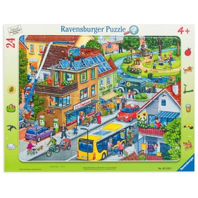 Ravensburger Пъзел Ravensburger от 24 части - Нашият зелен град (05245)