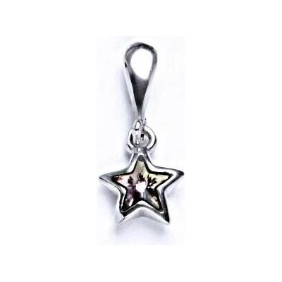 Čištín zlatý přívěsek hvězdička bílé i žluté zlato Swarovski krystal vitrail light P 1326 22
