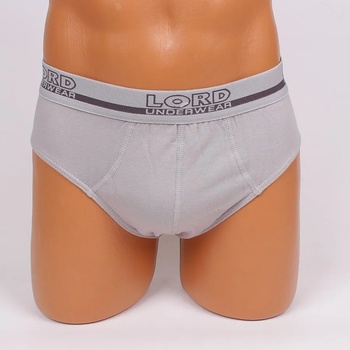 Image 1 of Памучен слип в светлосив цвят с външен ластик и надпис