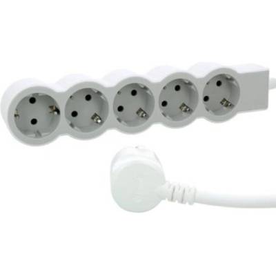 Legrand 694555 5x Schuko контакт с кабел 1, 5 м, бяло-сива разпределителна лента