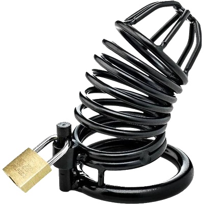 ZENN Toys ZENN Black Cock Cage With 3 Cockrings