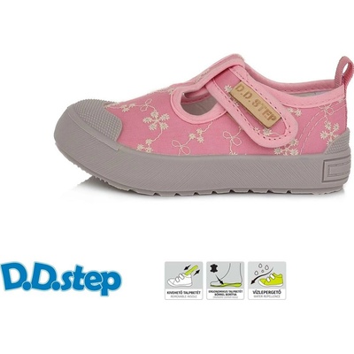Dievčenská plátená obuv D.D.Step CSG-232B pink