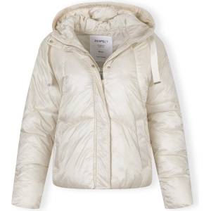Minoti Яке Minoti Women short padded jacket with hood curved stitching grey - Stone