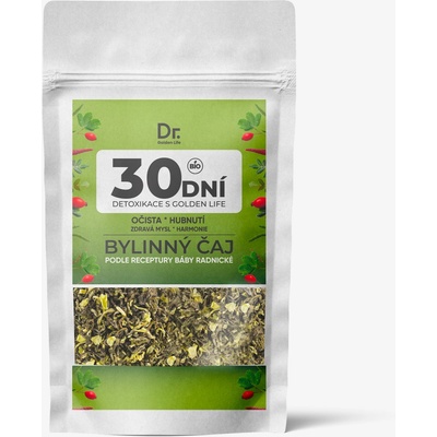 Golden Life Detoxikační čaj 30 dní bylin pro podporu detoxikace a pohody 60 g