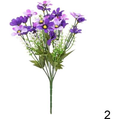 Kytica Margarétka, zeleň 33cm fialová 240883F