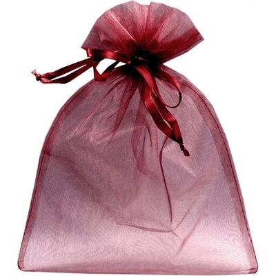 Dárkový sáček organza 20x26cm - Granátová Granátová