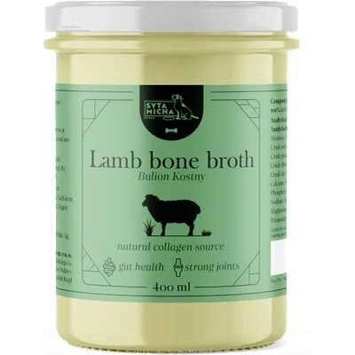 Syta Micha Костен бульон от агнешко за кучета БЕЗ пилешко Syta Micha Lamb Bone Broth 400 мл