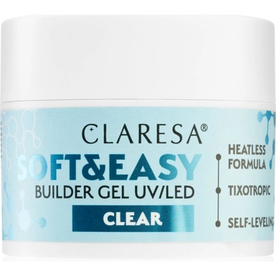 Claresa Soft&Easy Builder Gel основно гел покритие за нокти цвят Clear 45 гр
