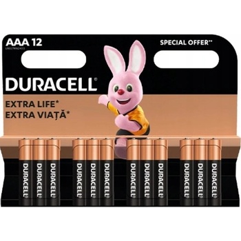 Duracell Alkaline AAA 12ks 5000394203389