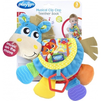 Playgro kousací knížka oslík se zvukem