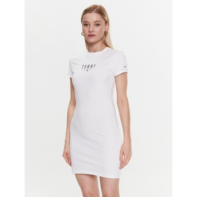 Tommy Jeans DW0DW15357 dámské šaty bílé