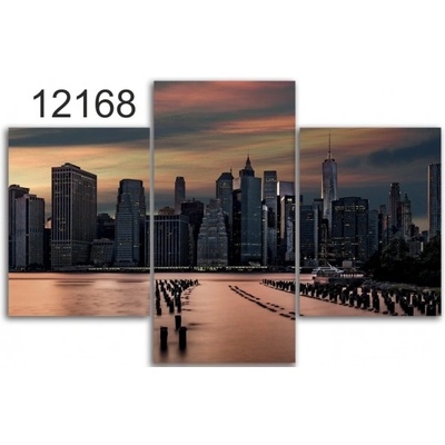 Divio Třídílný obraz na plátně New York, vzor 12198 Velikost: 120x180 cm
