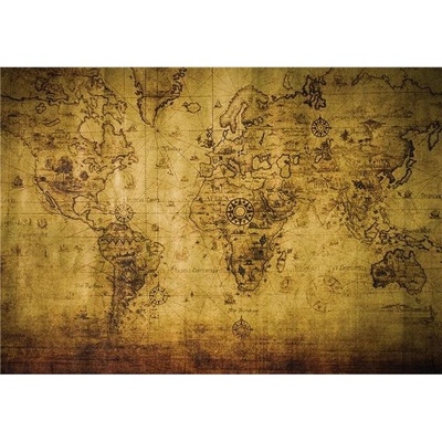 Preinterier Fototapeta - FT5284 - Stará mapa sveta papier - 254cm x 184cm
