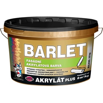 Barvy a laky Hostivař Barlet Akrylát plus V4013 bez plniva bílý 5 kg