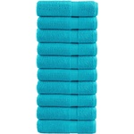 vidaXL Премиум кърпи за ръце SOLUND 10 бр тюркоаз 50x100 см 600 gsm (137451)