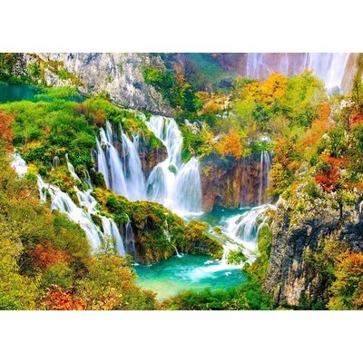 Enjoy - Puzzle Plitvice Waterfalls in Autumn - 1 000 piese