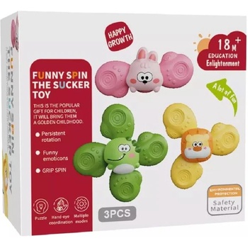 Man Yuk Toys Играчка за развитие с въртящи се животни - комплект от 3 части (368-67)