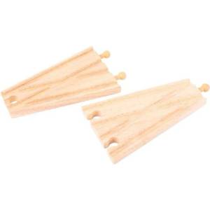 Bigjigs Toys - Дървени ЖП релси - Право разклонение