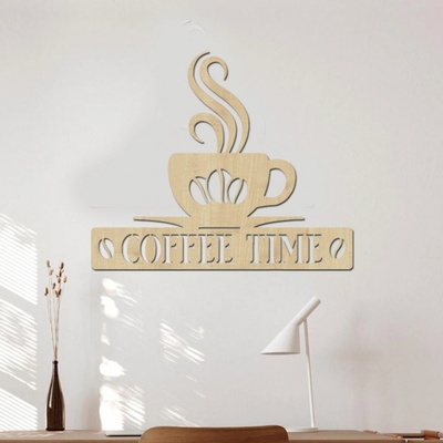 dřevo života Dřevěná dekorace COFFEE Rozměry (cm): 80x68, Zvolte barvu dekoru: Javor
