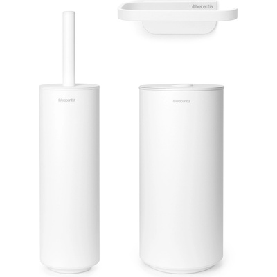 Brabantia Аксесоари за баня MindSet стоманени бели 3 части (303920)