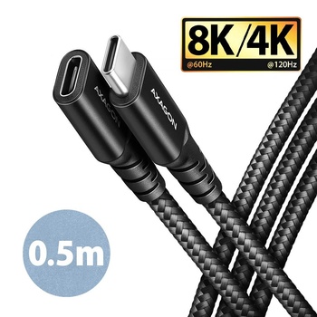 AXAGON SPEED+ USB-C apa - USB-C anya hosszabbító kábel 0, 5m fekete (BUCM32-CF05AB) (BUCM32-CF05AB) (BUCM32-CF05AB) (BUCM32-CF05AB)