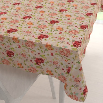 Biante Dekorační obdélníkový ubrus PML-091 Hortenzie a lilie na růžovém 100x140 cm