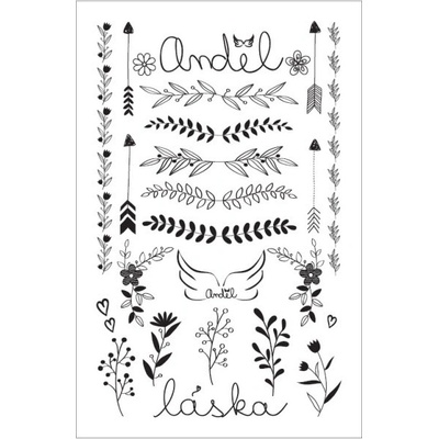 Anděl Tetovací obtisky láska/anděl 13 x 8,5 cm
