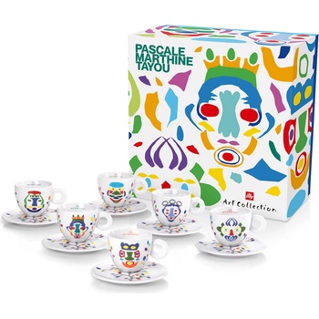 illy Art Collection: PASCALE M. TAYOU 2022 чаши за капучино с чинийки 6 x 160 мл