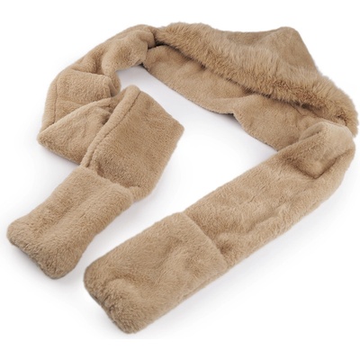 Prima-obchod Kožešinová čepice "3v1" rukavice šála kapuce béžová