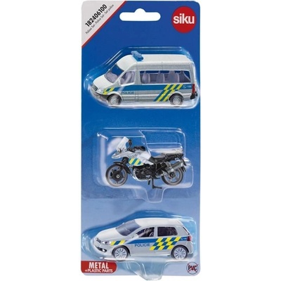 Siku SIKU Blister Policejní sada 3 aut česká verze 1:50