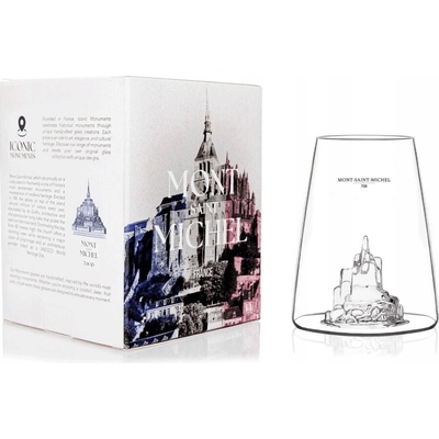 Alaskan Maker Designová křišťálová sklenice Monument Mont Saint Michel 450 ml