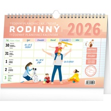 NOTIQUE Týždenný rodinný plánovací s háčikom 30 x 21 cm 2026