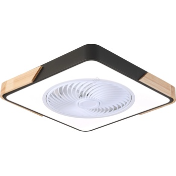 Brilagi LED осветително тяло с вентилатор 30W 230V 3000-6500K черно/дъб + DO (BG1617)