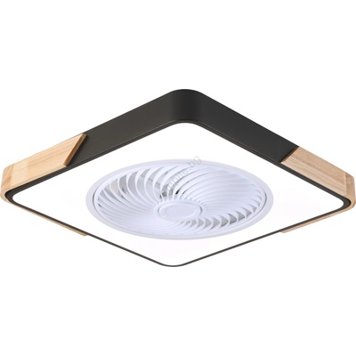 Brilagi LED осветително тяло с вентилатор 30W 230V 3000-6500K черно/дъб + DO (BG1617)