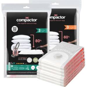 Compactor Bag Aspispace - Комплект вакуумни торби за съхранение, 70 л и 120 л, 6 бр. RAN7404 (RAN7404)