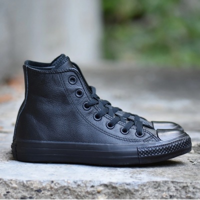 Converse Chuck Taylor All Star Leather Hi 135251/Black Monochrome