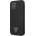 GUESS Saffiano Leather Hard Case - дизайнерски кожен кейс за iPhone 12, iPhone 12 Pro (черен)