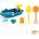 Raya Toys Комплект играчки за пясък Raya Toys Лодка, 6 части