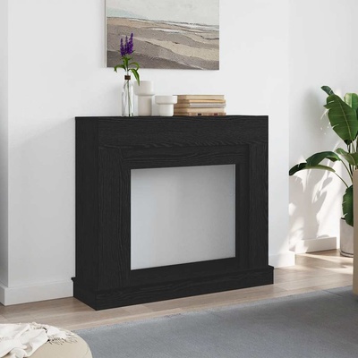 vidaXL Камина, облицовка, черен дъб, 100x30x87, 5 см, инженерна дървесина (865981)