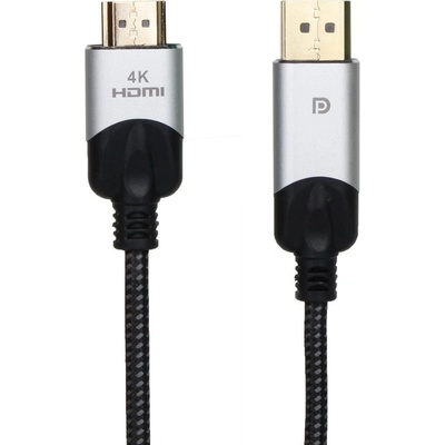 VCOM Кабел VCom CG608M, от DisplayPort(м) към HDMI(м), 4K@60Hz, 1.8m, черен (CG608M)