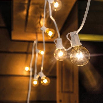 Brilagi - LED външна декоративна гирлянда GIRLANDA 10xE12 8m бяла IP44 топла бяла светлина (BG3496)