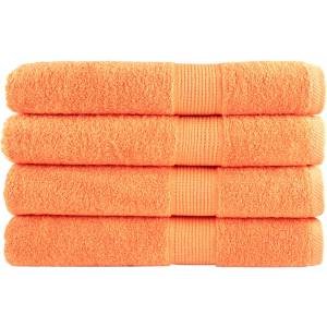 vidaXL Премиум кърпи за сауна SOLUND 4 бр оранжеви 80x200 см 600 gsm (137387)